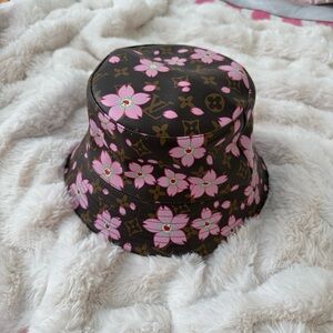 Cherry blossom monogram hat
